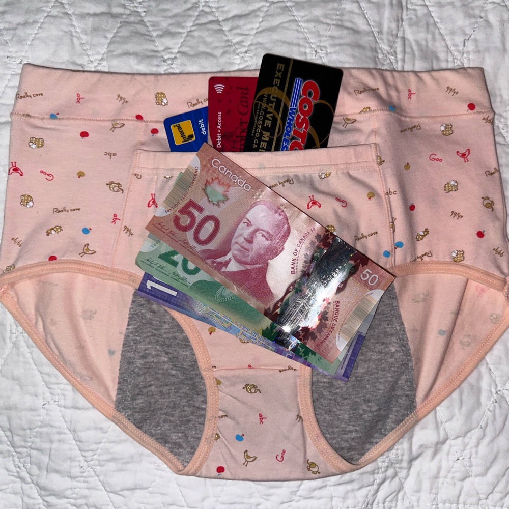 Peachy Menstrual Panties. Modal Bamboo Cotton underwear with secret compartment